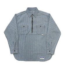 UNION HERCULES MADE ハーフZIPシャツ ヒッコリーストライプ HE251S03_211画像