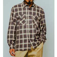 BIG MIKE Light Flannel L/S Shirts GRAY&times;WHT 102615103画像