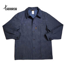 Le LABOUREUR VESTON HICKORY DENIM COVERALL EXCLISIVE indigo LL261HD画像