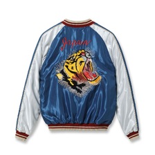 TAILOR TOYO Lot No. TT15877-125 / Mid 1950s Style Acetate Souvenir Jacket &ldquo;TIGER HEAD&rdquo; &times; &ldquo;JAPAN MAP&rdquo;画像
