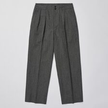 ULTERIOR WOOL WASHI HERRINGBONE TUCKED TROUSERS UPT73-LA227-A画像