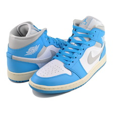 NIKE WMNS AIR JORDAN 1 MID dk powder blue/neutral grey BQ6472-400画像