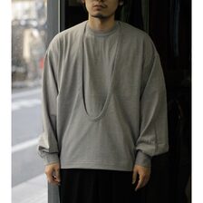 NONNOTTE Hard Twist Balance Jersey Drape U Pullover with Cuff Sleeve N-26S-093画像