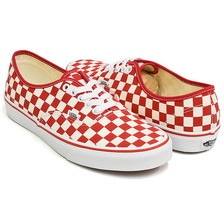 VANS AUTHENTIC PRIMARY CHECK RACING RED / WHITE VN000EGAR30画像