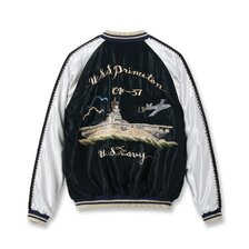 TAILOR TOYO Lot No. TT15877-219 / Early 1950s Style Acetate Souvenir Jacket &ldquo;USS PRINCETON&rdquo; &times; &ldquo;MAIKO&rdquo;画像