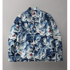 THE FLAT HEAD LINEN LONG SLEEVE SHIRT - THE HUNDRED TIGERS FN-SCR-017L画像