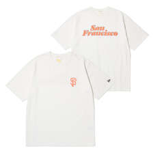 NEW ERA 半袖 ウォッシュドコットン Tシャツ powered by GORO (min-nano) サンフランシスコ・ジャイアンツ オフホワイト 14880330画像