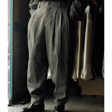AXIS Cotton Flax Twill 3Tucks Tapered Pants CH010-25SS画像