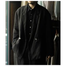 AXIS Fibrillated Silk Linen Double Brested Jacket JK001-26SS画像