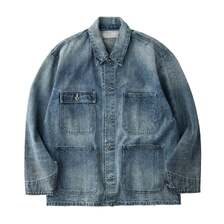 UNIVERSAL OVERALL 12.75oz CONE DENIM COVERALL VINTAGE LIGHT WASH HT2433400-B画像