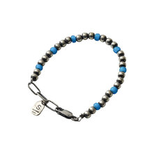 Subciety Silver glass beads bracelet 155-92143画像