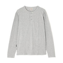 AVIREX DAILY RIB L/S HENLEY NECK T-SHIRT 7834930020画像