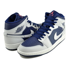NIKE AIR JORDAN 1 MID blue void/pure platinum DQ8426-403画像