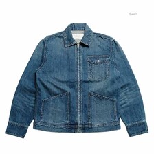 UNIVERSAL OVERALL 12.75oz CONE DENIM ZIP UP JAKCET VINTAGE DARK WASH HT2611430画像