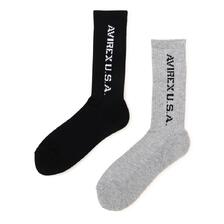 AVIREX DAILY RIBBED SOCKS 2PACK-SET 7836972006画像
