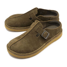 Clarks Solsbury Mule Khaki-Suede 26186616画像