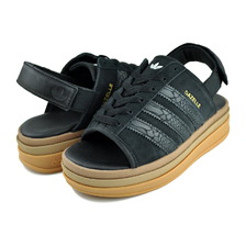 adidas GAZELLE BOLD SANDAL W CBLACK/CBLACK/GOLDMT HQ4688画像