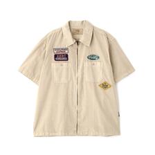 AVIREX A.A.R.C FADED PATCHED S/S ZIP WORK SHIRT 7836123004画像