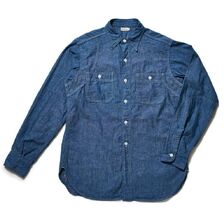 WAREHOUSE Lot 3064 VENTILATION TRIPLE STITCH CHAMBRAY SHIRTS画像