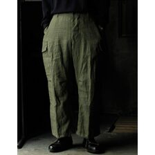 INTERIM SUITING LINEN JANGLE FATIGUE TROUSER IT26S037画像