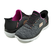 SKECHERS SUMMITS-DAZZLING HAZE SLIP-INS BLACK/MULTI 149937W-BKMT画像