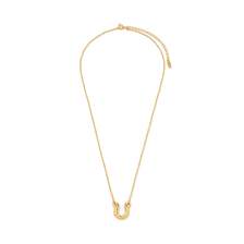 CRIMIE LETTER RIBBON HORSE SHOE NECKLACE 24KDP CR1-02F1-JW04画像