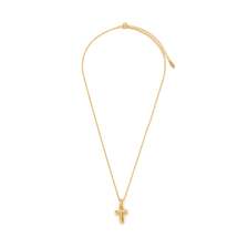 CRIMIE LETTER RIBBON CROSS NECKLACE 24KDP CR1-02F1-JW03画像