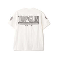 AVIREX S/S TOPGUN LEATHER PATCHED T-SHIRT 7836134027画像