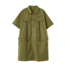 AVIREX SHORT-SLEEVE MILITARY MINI SHIRT DRESS 7836123601画像