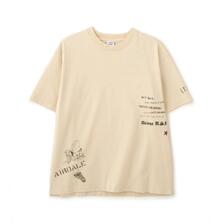 AVIREX AGED-LOOK S/S NAVY STENCIL T-SHIRT 7836134002画像