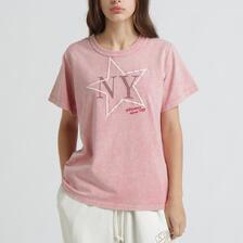 AVIREX WOMAN FADE WASH T‐SHIRT WITH STAR EMBROIDERY 7836135607画像