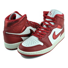 NIKE WMNS AIR JORDAN 1 MID SE sail/varsity red-team red HJ9337-106画像
