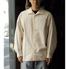 NONNOTTE Clear Heavy Broadcloth Draping Open Collar Shirt Type A N-26S-002画像