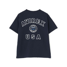 AVIREX WOMAN VARSITY LOGO S/S T-SHIRT 7836935601画像