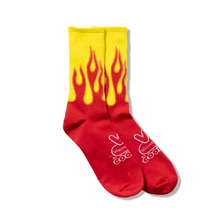 COOKMAN Rib Crew Socks Wienerschnitzel Flame 183-61998画像