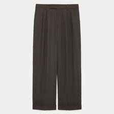 MARKAWARE DOUBLE PLEATED SEMI EASY TROUSERS -ORGANIC COTTON VOILE YARN TWILL- A26A16PT01C画像