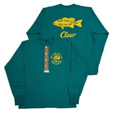 FREEWHEELERS &ldquo;THE LURE WITH THE CLAW&rdquo; HENLEY NECKED LONG SLEEVE SHIRT 2535005画像