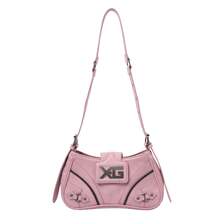 X-girl XG EMBLEM BUCKLE PANELED SHOULDER BAG 105262053004画像