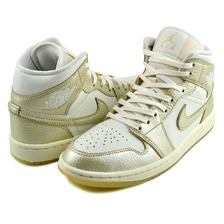 NIKE WMNS AIR JORDAN 1 MID SE sail/team gold-pale ivory HV5159-100画像