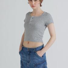 AVIREX S/S AC RIB HENLY T-SHIRT 7836135611画像