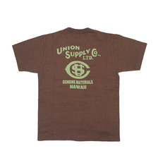 SUN SURF PRINT SLUB YARN T-SHIRT "UNION SUPPLY LOGO" US79536画像