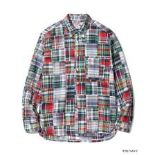 SUGAR CANE Lot No. SC29736 / INDIA MADRAS CHECK PATCHWORK BUTTON DOWN SHIRT画像