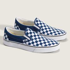 VANS Classic Slip-On Color Theory Checkerboard Deep Indigo VN000DAHFOB画像