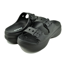 crocs SATURDAY PLATFORM SANDAL W BLACK 212880-001画像