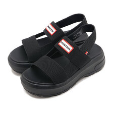 HUNTER WOMENS CITY REBEL ELASTIC SANDAL BLACK WFF3122ELA画像