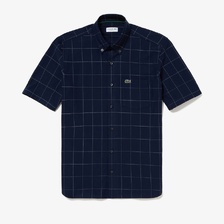 LACOSTE Window Pane Check Jersey Shirt CH6415-99画像