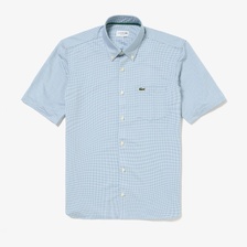 LACOSTE Micro Check Jersey Button Down Shirt CH6414画像