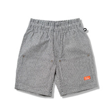 COOKMAN Chef Pants Short Front Pocket Hickory Black 231-62922画像