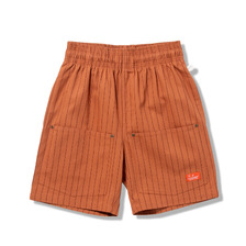 COOKMAN Chef Pants Short Front PocketHerringbone Stripe Brick 231-62921画像