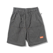 COOKMAN Chef Pants Short Front Pocket Herringbone Stripe Charcoal 231-62919画像